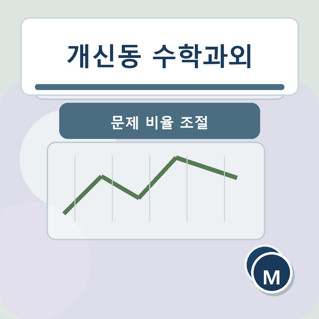 개신동 수학과외 문제 비율 조절 학습 장면