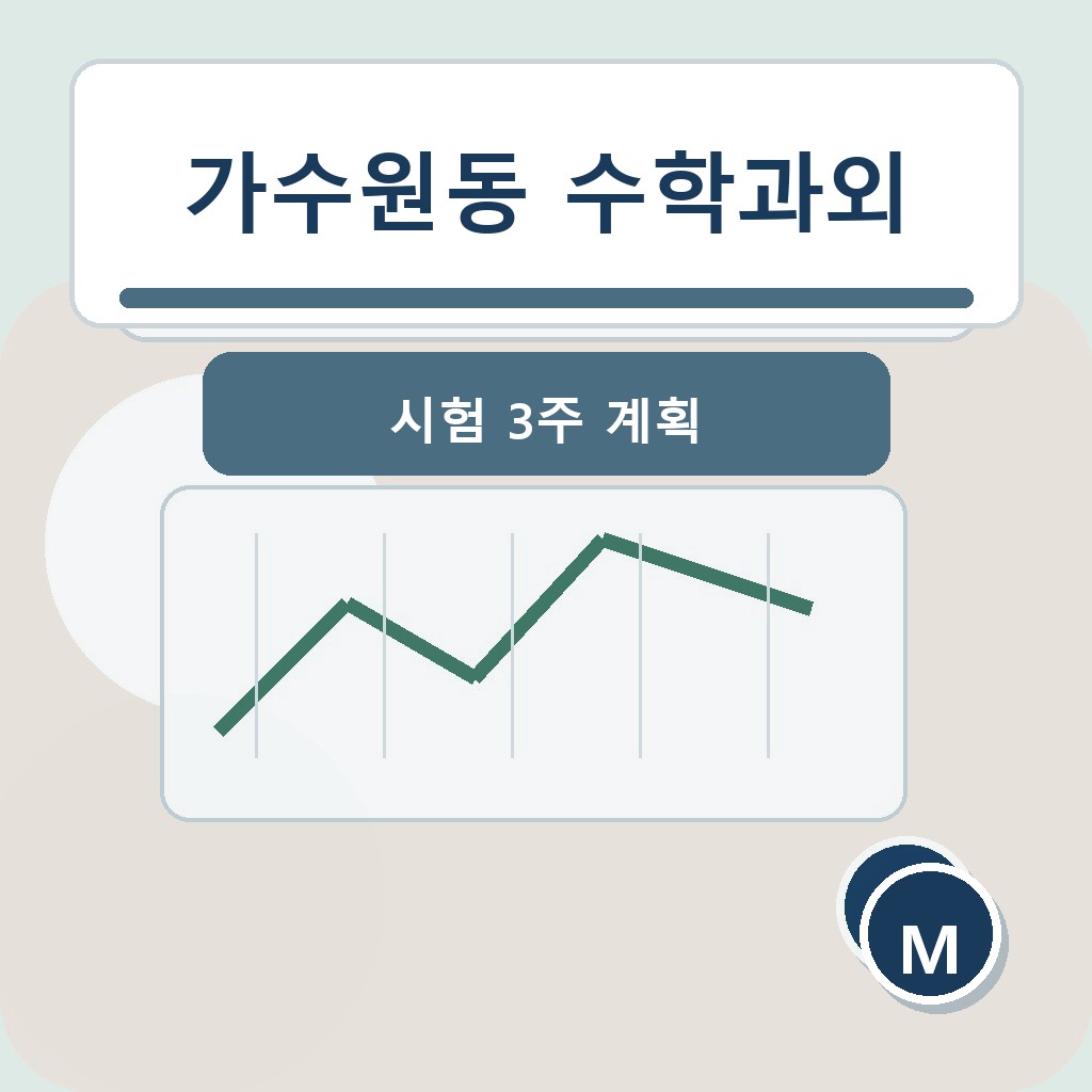 가수원동 수학과외 시험 3주 계획 학습 장면