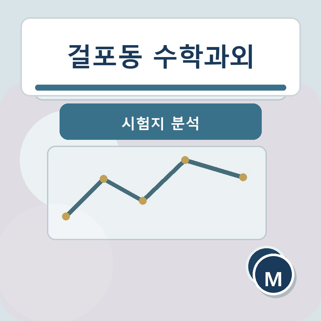 걸포동 수학과외 시험지 분석 학습 장면