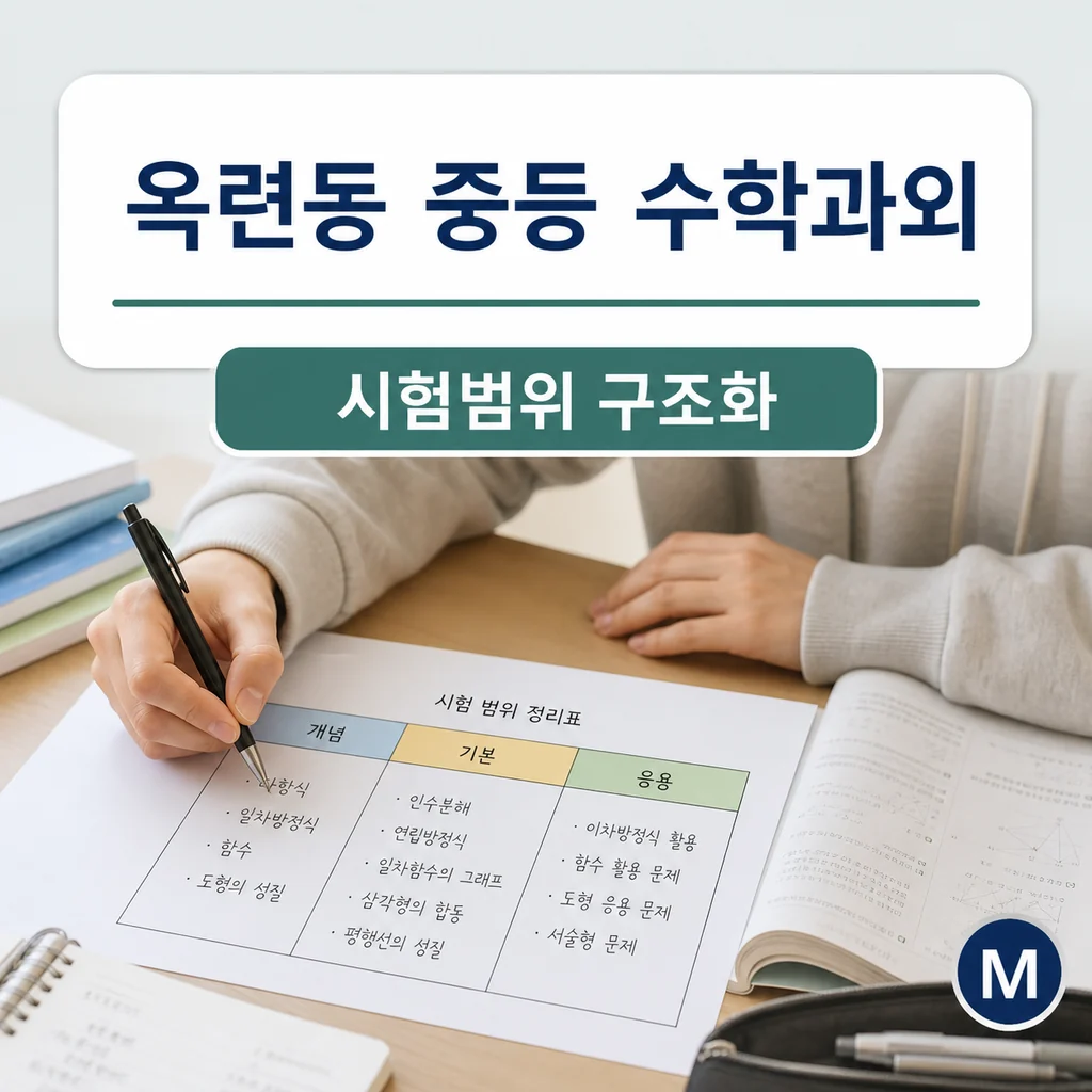 옥련동 중학생 중등 수학과외 학습정보
