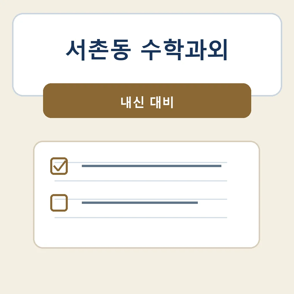 서촌동 수학과외 내신 대비 학습정보