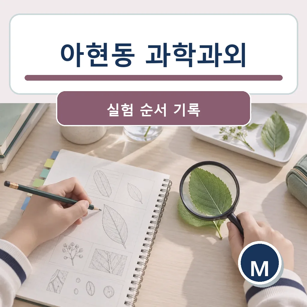 아현동 과학과외 실험 순서 기록 학습정보