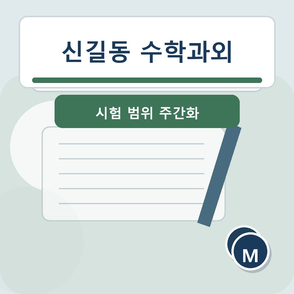 신길동 수학과외 시험 범위 주간화 학습 장면