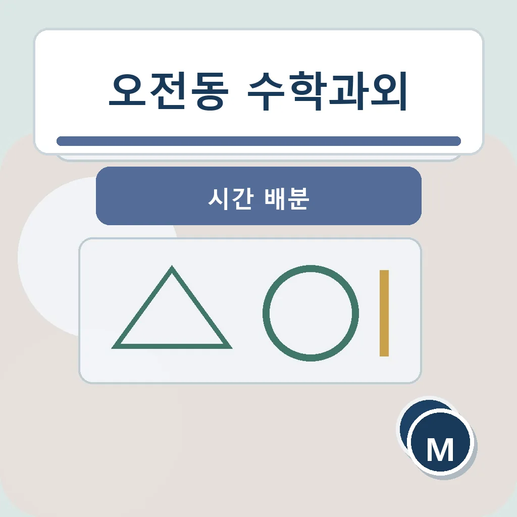 오전동 수학과외 시간 배분 학습정보